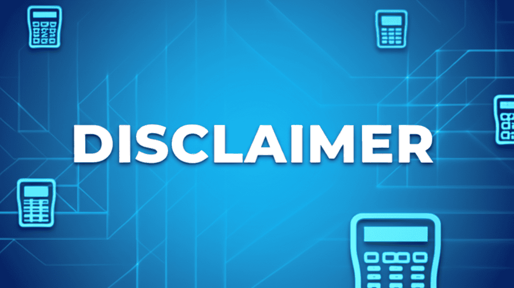 Disclaimer information and financial prudence