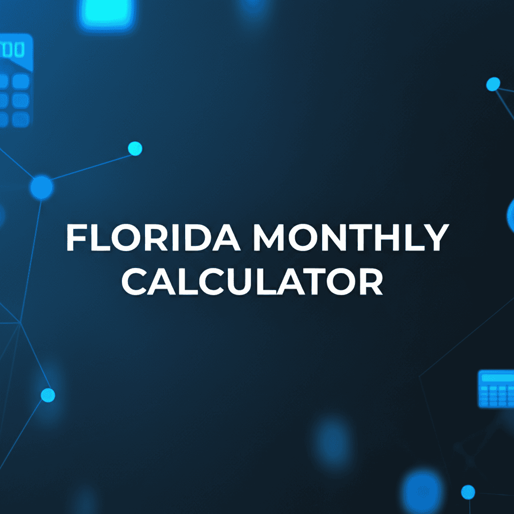 Florida monthly calculator interface showing various input fields and results