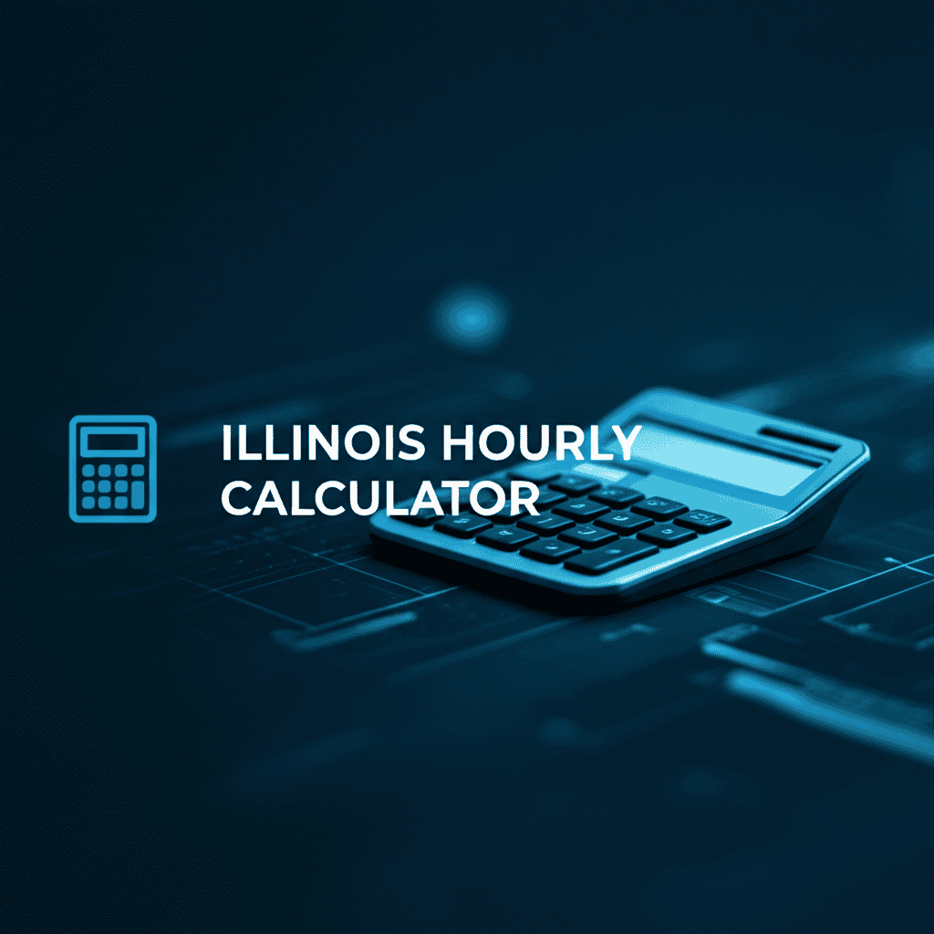 Illinois hourly calculator screenshot showing net pay calculation