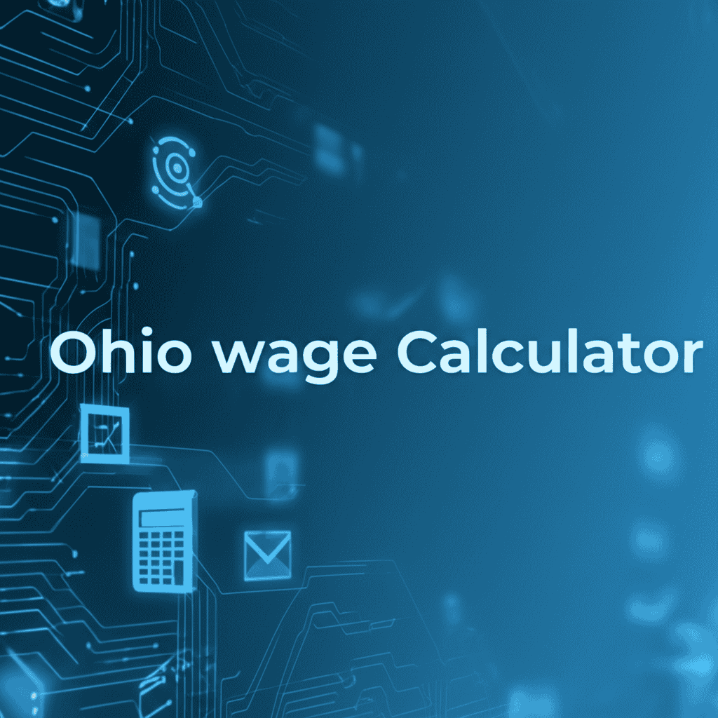 Ohio wage calculator graphic showing financial data
